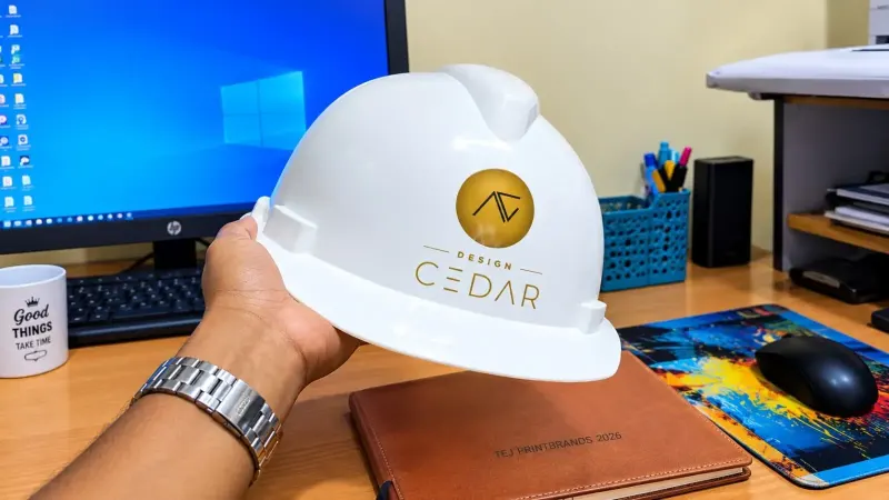 Branded safety helmets
