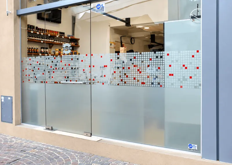 Frosted window branding
