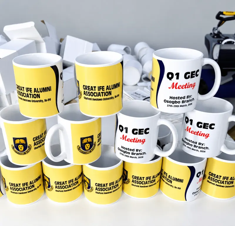 Printed mugs